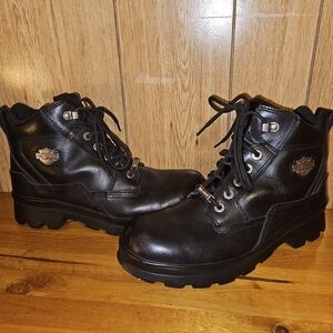 Harley Davidson black leather boots